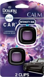 Febreze Car Vent Clip, Downy Calm Scent, 2 Count, 0.13 oz Total