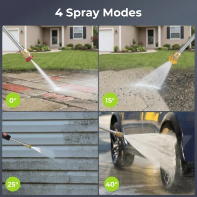 Power Pressure Washer with 4 Quick Connect Nozzles, Portable Washer with Foam Cannon, for House/Driveway/Patio Cleaning - Image 4