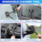 THINKWORK Windshield Cleaner Tool, Car Interior Cleaning Kit, Car Detailing Kit Interior Cleaner with10Pcs Detailing Brush Set, Gray Auto Detailing Supplies & Accessories - Image 3
