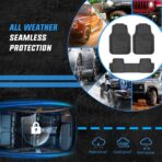 Nilight PVC Floor Mats for Cars Trucks SUVs,Universal Trim to fit for Most Vehicles,All Weather Protection Heavy Duty Floor Liners,Pack of 3 - Image 5