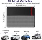 2 Pack Car Window Shades, Magnetic Car Sun Shade Half-Blackout and Half-Mesh for Side Window, Back Window Screen Cover for Sun/UV Protection - Image 4