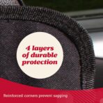 Lusso Gear Seat Back Protector - 2-Pack Kids Kick Mat & Car Seat Organizer - Waterproof Oxford Backseat Cover - 3 Mesh Pockets for Car Organization, Black - Image 7