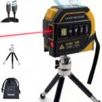 4-in-1 Digital Tape Measure with Laser and Level, Almighty Laser Measuring Tool with Level Crosshair,197ft Laser Distance Meter&16ft Auto-Lock Ruler, Rechargeable LCD,for Construction, DIY& Mens Gift