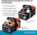 High Road Car Caddy with Cup Holders - Front Seat Organizer for Drivers or Back Seat Organizer for Kids - Portable Car Organizer with Easy One-Handed Carry Handle - Image 2