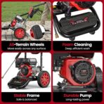 HURGOVE 4000 PSI Gas Pressure Washer for Home Use, 210CC Engine Power Washer with 26FT Hose & 5 Nozzles for Driveways, Cars, Patios & Fences - Image 7