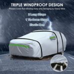 AUQDD 6-Layers Premium Sedan Car Cover Waterproof All Weather Weatherproof UV Sun Protection Snow Dust Storm Resistant Outdoor Exterior Custom Form-Fit Full Padded Car Cover with Straps 165"-181" K1 - Image 6