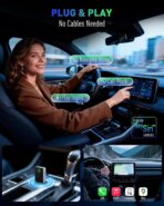 SPIRITIME Wireless CarPlay Adapter for iPhone – 5-Second Auto Connect | 1-Click Phone Swap for Families | Convert Wired to Wireless | Stable & Fast, Plug & Play | Supports Factory CarPlay Cars 2016+ - Image 2