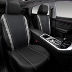 CAR PASS Leather Bling Diamond Car Seat Cover 2 Front Interior Sets, Waterproof Universal Shining Glitter Crystal Sparkle Fit for 95% Automotive Truck SUV Cute Women Girl, Black Silver Rhinestone - Image 7