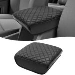 KBH Center Console Armrest Cover for Honda Ridgeline 2006 2007 2008 2009 2010 2011 2012 2013 2014, Middle Console Lid Cushion Pad Protector, Vinyl Leather Interior Accessories, Anti-Scratch, Black