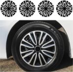 15 inch Wheel Covers for Iron Rim, 15" Hubcap Set of 4, Plastic Cap Rim Covers Wheel Replacement Plastic Hubcaps Automotive Accessories (15inch-Sword-4PCS-Cover, 15 Inch)