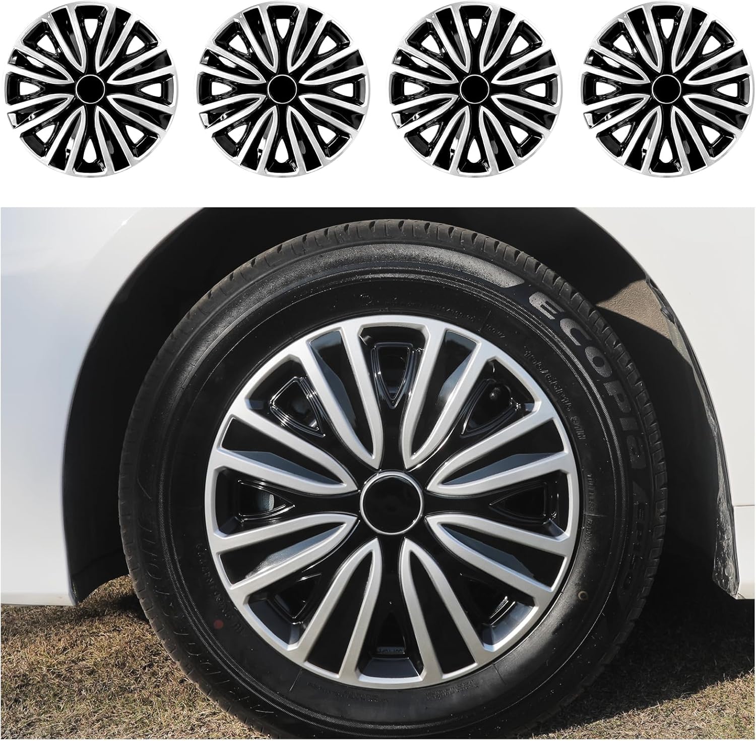 812Urn6pYaL._AC_SL1500_.jpg 15 inch Wheel Covers for Iron Rim, 15" Hubcap Set of 4, Plastic Cap Rim Covers Wheel Replacement Plastic Hubcaps Automotive Accessories (15inch-Sword-4PCS-Cover, 15 Inch) - Image 1