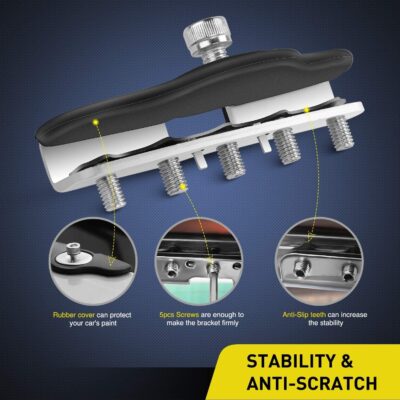 Nilight 90025B Led Light Bar Mounting Brackets 2pcs Universal Hood Led Work Light led Pods Mount Bracket Clamp Holder for SUV Truck Off Road Installed No Need Drilling, 2 Years Warranty,Black - Image 5