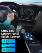Burnt Sugar Wireless Carplay Adapter for iPhone 2026 Upgraded, Ultra-Mini USB Design for Apple Car Play Convert Wired to Wireless, Stable Low-Lag GPS Plug & Play for iOS 10+ & Cars from 2016+ (Gray) - Image 6