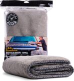 Chemical Guys Woolly Mammoth Large Microfiber Drying Towel - 36 x 25 Inch Gray, Ultra Plush Super Absorbent Car Drying Towel for Cars, Trucks, SUVs, Motorcycles, RVs, and Auto Detailing