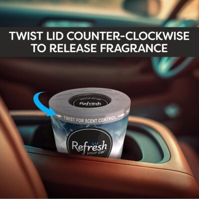 Refresh Your Car Gel Can Air Freshener, (Lightning Bolt/Ice Storm Scent, 5 oz) - Image 4