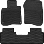 Car Rubber Floor Mat for Honda CRV CR-V 5th Generation 2017-2022 Custom Fit Full Black Auto Liner Mats All Weather Protection Heavy Duty Odorless