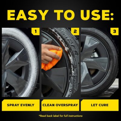 Meguiar's Hot Shine Tire Foam, 19 Oz, 3 Can/Pack, 4 Pack/Case - Image 6