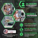 MACH 2:Fast Level 2 EV Charger 48 amp Garage-pro wall-Mount. Electric Vehicle Charging Station 4 Nema 14-50 Outlet. J1772 car Connector. Key Accessories: 30ft Cable & Tesla NACS evse Portable Adapter - Image 4