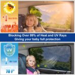 XCBYT Car Window Shades for 2014-2020 Grand Cherokee (Not for Grand Cherokee L) Sun Shade for Car Baby Side Window with Breathable Mesh Blocking 99% UV Glare and Privacy Protection for Safe Driving - Image 5
