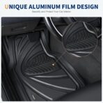 FLORICH Car Floor Mats, Waterproof Universal Heavy-Duty 4 Pieces Rubber Floor Mats for Cars, Full Set Car Mats with Anti-Slip Backing Fit for Most SUV, Vans,Trucks, Sedan(Light Black) - Image 7