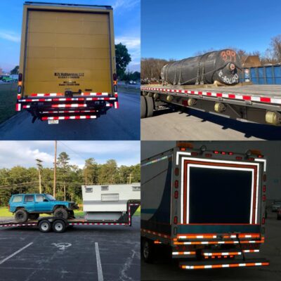 SWRT DOT-C2 Reflective Tape 2 Inch x 200 Feet Red White Reflective Tape Outdoor Waterproof Conspicuity Strong Adhesive Reflector Tape Warning Safety Tape for Vehicles Trailers Boats Signs - Image 4