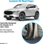 CLIM ART Custom Fit Mud Flaps for Mazda CX-5 2017-2021, 4 pcs, Easy to Install, Road and Weather Resistant Thermoplastic, Car Accessories - MF1417108 - Image 4