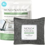 Moso Natural Charcoal Odor Absorber for Cars, 300g Bamboo Charcoal Air Purifying Bag, Unscented Odor Eliminator, Lasts Up to 2 Years, HGTV Editors’ Pick