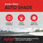 Motor Trend Front Windshield Sun Shade - Jumbo Accordion Folding Auto Sunshade for Car Truck SUV - Blocks UV Rays Sun Visor Protector - Keeps Your Vehicle Cool - 66 x 27 Inch - Image 2