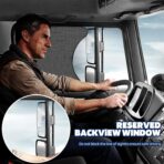 2Pcs Semi Truck Side Window Sun Shades with Suction Cups, UV Protection Semi Truck Curtains for Freightliner Cascadia Interior Accessories 23.6x21.6 Inch - Image 4