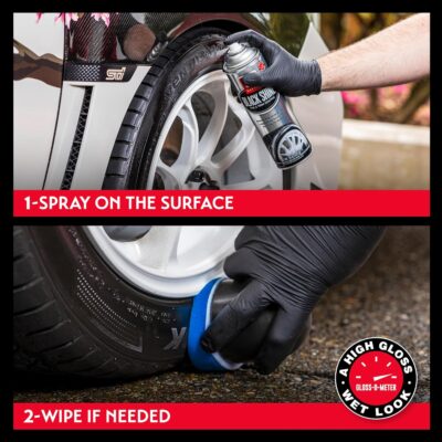 Griot's Garage Black Shine Tire and Trim Coating, Water-Resistant Dressing, Provides a High-Gloss Finish, Rain, and UV Protection, 10938, 15oz - Image 4