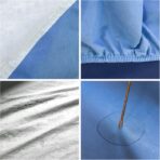 Season Guard HYVEK™ Car Cover for Sedan up to 228", Waterproof All-Weather Outdoor Cover with PE Outer & Cotton Lining, Breathable Blue Sides, Scratch-Resistant, UV Protection, White/Blue - Image 6