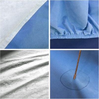 Season Guard HYVEK™ Car Cover for Sedan up to 228", Waterproof All-Weather Outdoor Cover with PE Outer & Cotton Lining, Breathable Blue Sides, Scratch-Resistant, UV Protection, White/Blue - Image 6