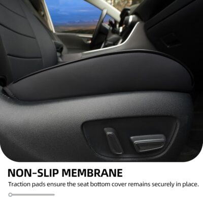 Lolcar RAV4 Seat Covers Custom Fit for Toyota RAV4(Gasoline) 2019 2020 2021 2022 2023 2024 2025 LE,XLE,XLE Premium,Limited,Airbag Compatible,Car Seat Cover Full Set for SUV, Waterproof Leather(Black) - Image 7