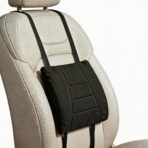 Big Hippo Ergonomic Memory Foam Lumbar Support Pillow for Car and Office Chair – Thick Lower Back Support Cushion for Driving, Gaming, and Long Sitting – Adjustable Strap, Relieves Lower Back Pain