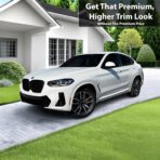 BOGAR TECH DESIGNS for BMW X4 2022-2025 Front Chrome Delete – Precut Vinyl Overlay Kit, Gloss Black Blackout Trim - Image 2
