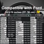 West Llama Car Steering Wheel Cover for Ford Escape,Explorer,Fusion,Focus,Bronco,Transit,Edge(Diamond Quilted - Black+Red- Standard Size) - Image 3