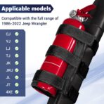 Voodonala Adjustable Roll Bar Fire Extinguisher Mount Holder 3 lb for Jeep Wrangler Unlimited CJ YJ LJ TJ JK JKU JL JLU 4XE,(Black,with Quick disassembly Zipper) - Image 4