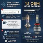 LUXSTER | Dracarys 100000LM H11 H9 LED Bulbs with Vapor Chamber Cooling, 55W/85W Dual Power Mode, CANBUS Ready, H8 H16 Fog Lights, 6500K Xenon White, 2 Pack - Image 2
