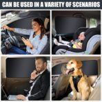 ZATOOTO Side Window Sun Shade - 4 Pack Car Window Covers 99% UV Light Block Car Curtains Magnetic Side Window Sun Shade Keeps Cooler for Breastfeeding, Taking a nap, Changing Clothes, Camping - Image 6