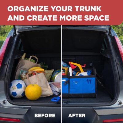 TRUNKCRATEPRO Car Trunk Organizers | Trunk Organizer, Car Storage Organizer - Premium Compartments Collapsible Portable car trunk organizers and storage for SUV (Large Capacity) - Image 6