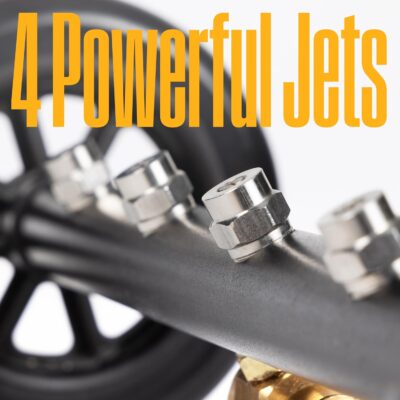 Westinghouse Universal 16" Pressure Washer Undercarriage Cleaner and Water Broom Attachment - 4400 PSI, 1/4" Connector - for Gas and Electric Pressure Washers - Image 3