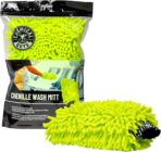 Chemical Guys Chenille Premium Scratch-Free Microfiber Wash Mitt for Car Washing - Lime Green, Ultra-Soft Car Wash Glove, Swirl-Free Finish, Safe for Trucks, SUVs, Motorcycles, and More