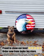 Spare Tire Cover, Wheel Cover with American Flag Eagle Waterproof Dust-Proof for Jeep, Trailer, RV, SUV and Camper Van (14 Inch) - Image 4