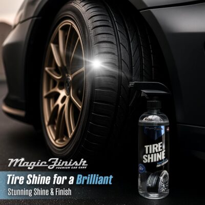 Magic Finish Tire Shine (16 fl oz) – Silicone-Based Tire Dressing for Long-Lasting Wet Look – High-Gloss Car Cleaning Supplies for Pro Detailing Results - Image 2