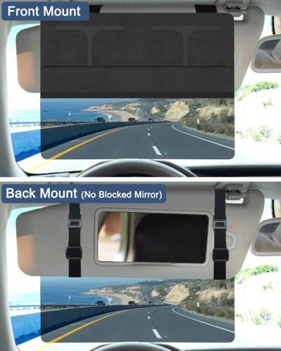 NAZZO Car Visor Extender Sun Blocker, Polarized Sunvisor Extension with Removable Magnetic PC Lens, Anti Glare Car Visor Extended for Safe Driving, Universal for SUV, Family Automotive, Black - Image 4