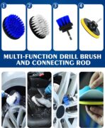 Car Cleaning Kit：40 Pcs Interior Windshield and Window Cleaner Detailing Set；Wheel & Tire Brush；Car Wash Mitt；Cleaning Bucket；Total Care Supplies；Towels；Automotive Tools - Image 4