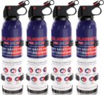ABC Fire Extinguisher for Home & Vehicle - Portable Dry Chemical Fire Extinguisher | Grease & Electrical Fire Extinguisher for Kitchen, Car, Easy for All Ages to Use (4-Pack, 1.32lb Each)