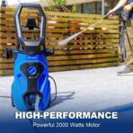 BILT HARD 1.76 GPM 2300 PSI Electric Pressure Washer, Power Motor with Stainless Steel Wand, 4 Spray Nozzles, Built-in Detergent Tank, 20Ft Hose, 35Ft Power Cord for Cars/Driveway/Fences/Home/Patios - Image 4