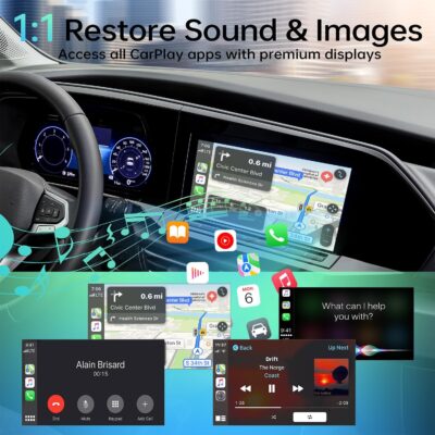 Wireless CarPlay Adapter for Apple iPhone, Convert Wired to Wireless CarPlay, 2025 Upgrade Mini Plug & Play No Latency CarPlay Dongle for iOS 10+ & Cars from 2019+ Dark Black - Image 5