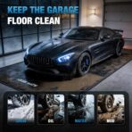 7’9" x16’ Garage Floor Mat for Under Car, Heavy Duty 610g PVC Waterproof Containment Mat with Raised Edges, Garage Car Mat for Cars SUVs and Trucks, Easy Clean Floor Protection - Image 4